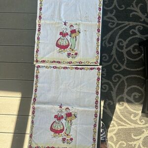 Vintage 1940 Dutch Boy and Girl Kitchen Tea Towels